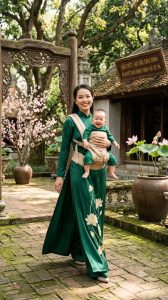 Áo Dài Sau Sinh Sắc Việt: Bí Quyết Giấu Dáng Thon Thả Tự Tin