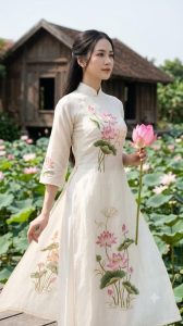 Áo Dài Lụa Tơ Sen Ở Sắc Việt: Quốc Bảo Tơ Sợi Siêu Nhẹ Xa Xỉ