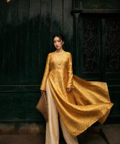 Áo Dài Tơ Óng Hoàng Triều Vãn Cảnh
