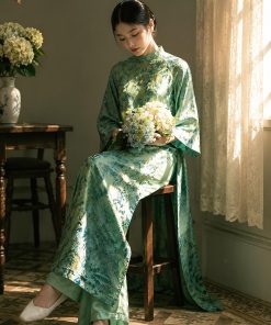 Áo Dài Lụa Ngọc Bích Khuê Minh Châu